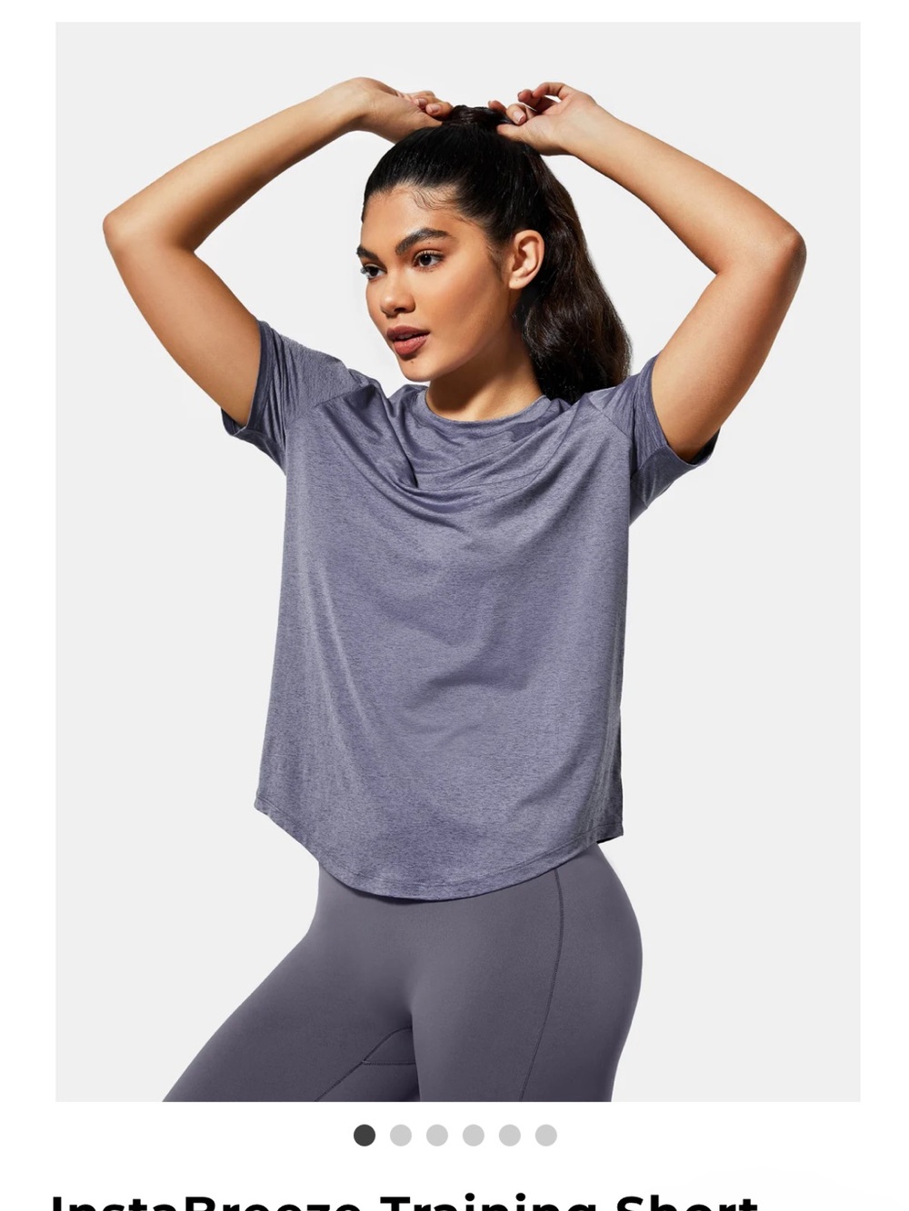 Fanka Insta Breeze Short Sleeve Top in Violet Heather